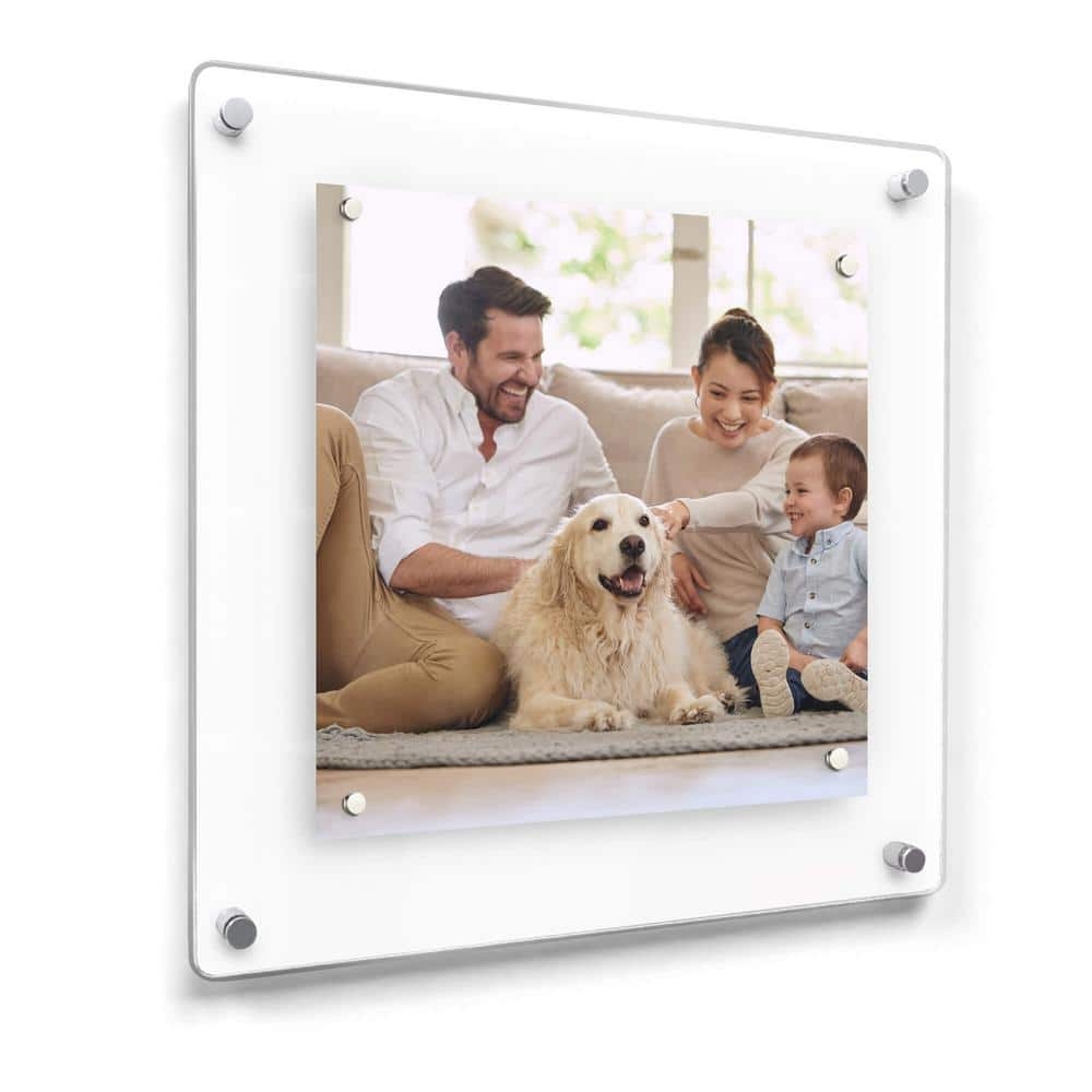 Acrylic Picture Frame with Magnetic Mount and Modern Floating Style