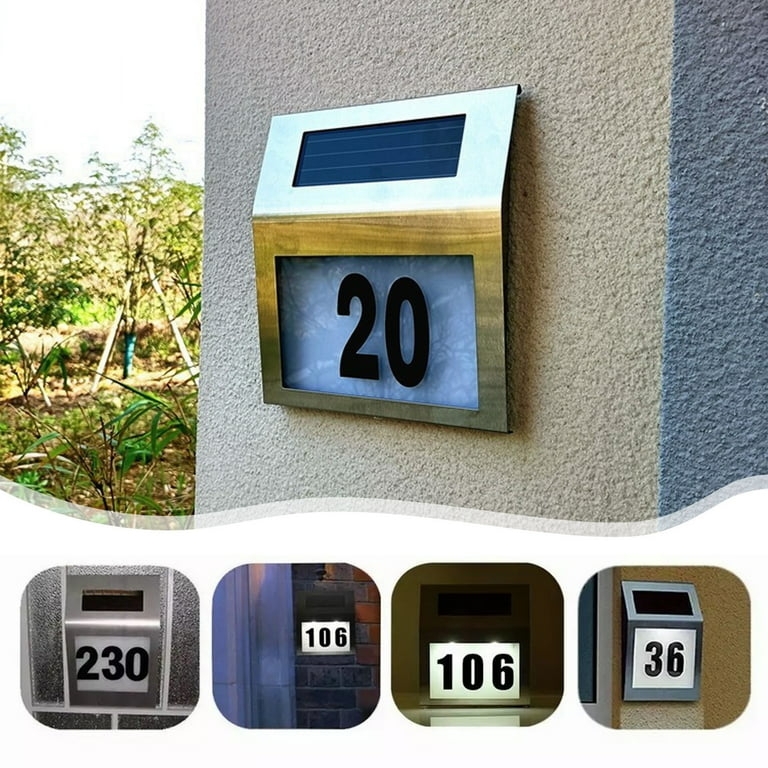 Address Plaque: Brushed Metal Backlit Illumination Sign
