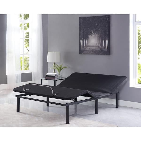 Adjustable Bed Base: Dual Zone Articulation and All Black Finish
