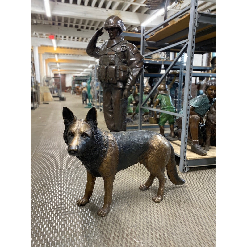 Animal Statue with German Shepherd Design in Large Canine Art
