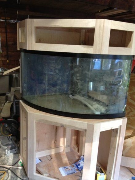 Aquarium Cabinet Unfinished Custom Build Bowfront Glass