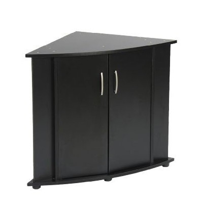 Aquarium Stand Matte Black Curved Front Corner Unit