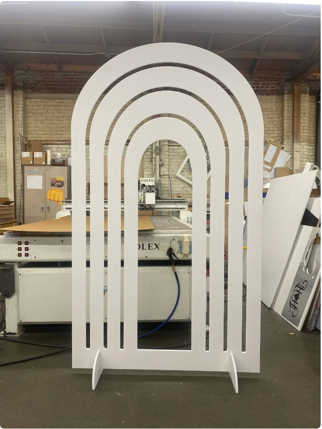Arch Backdrop Concentric Arches White Rainbow Arch Backdrop