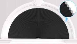 Arch Window Shade Black Honeycomb Structure Darkening