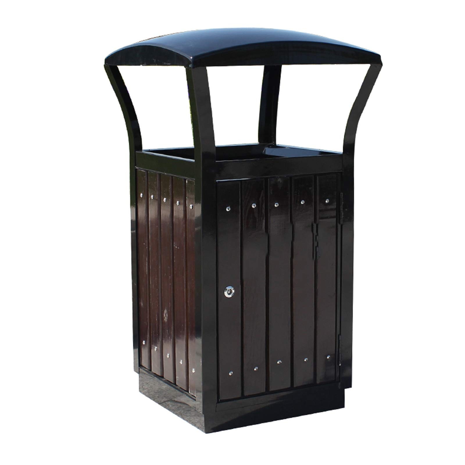 Arched Canopy Outdoor Trash Can Locking Outdoor Garbage Bin
