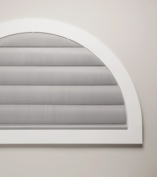 Arched Window Shade Gray Half Round Arch Lustrous Gray