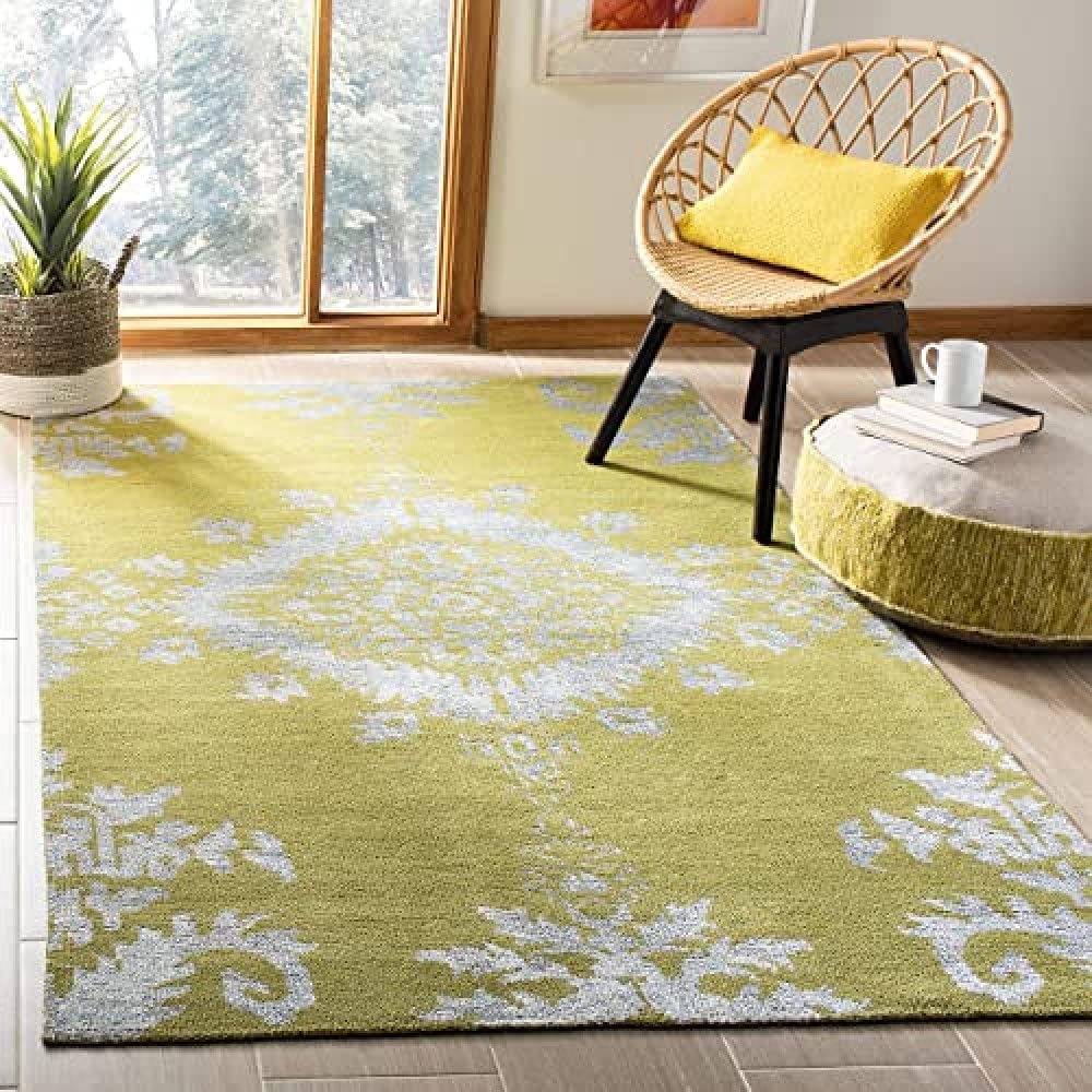 Area Rug Distressed Stone Wash Medallion Style