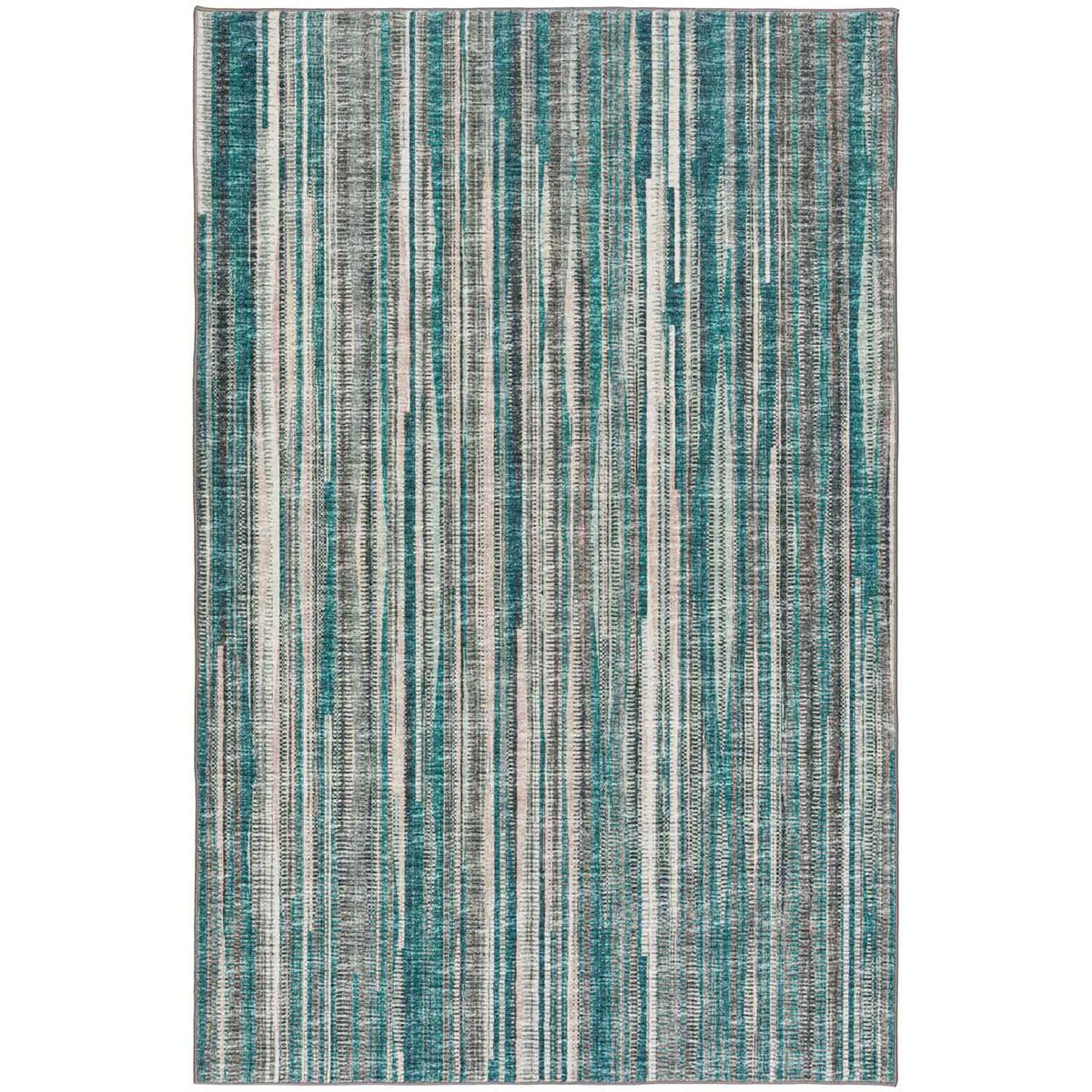 Area Rug Vertical Linear Pattern Distressed Effect