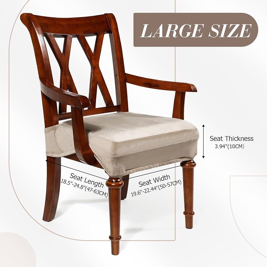Armchair Slipcover Double X Back Taupe with Turned Front Legs