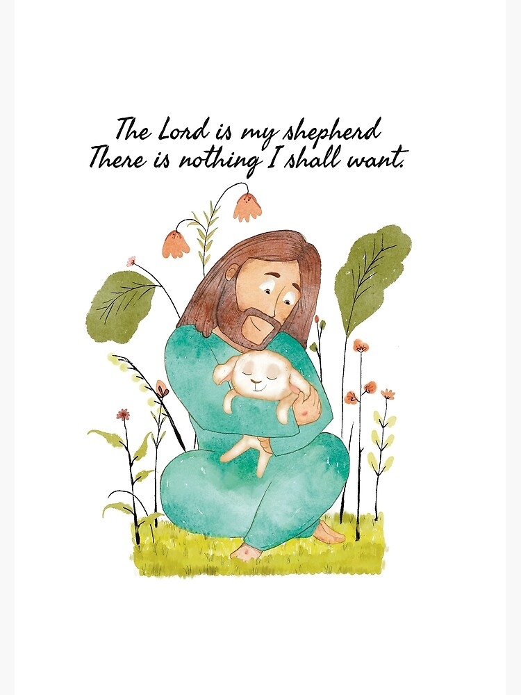 Art Print Whimsical Illustration Watercolor Jesus Art