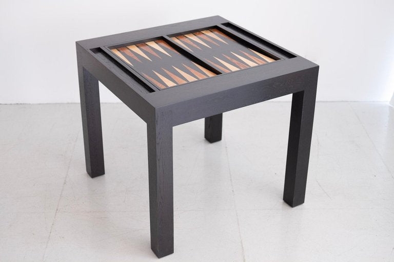 Backgammon Table using Minimalist Espresso Game Table Silhouette