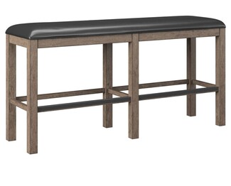 Bar Height Bench 60 Inch Scuff Guards Long Kitchen Island Seating