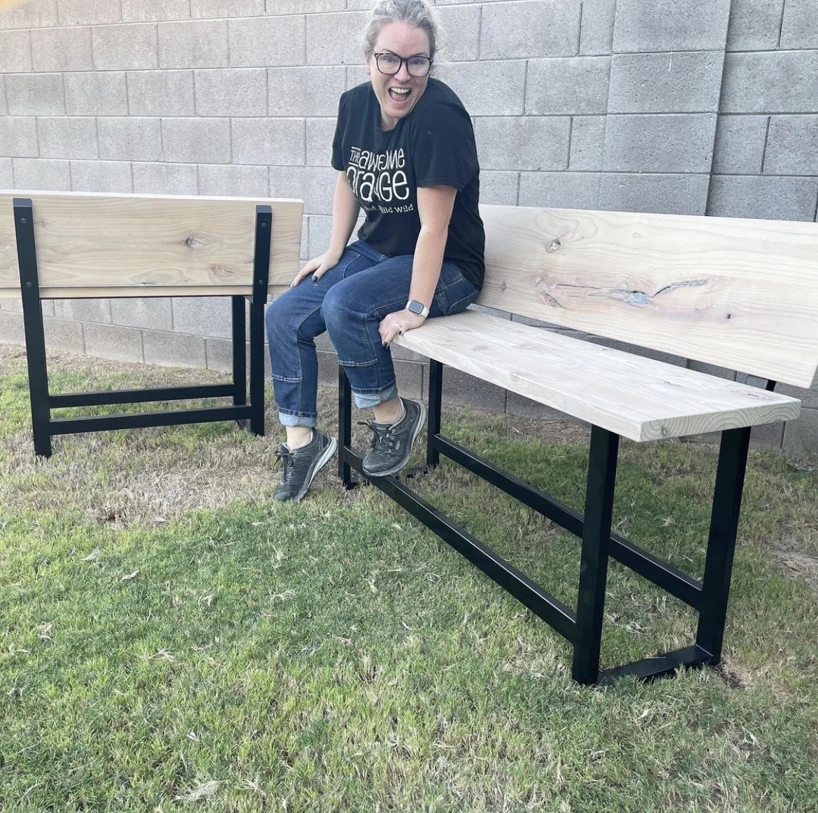 Bar Height Bench High Backrest Industrial Pub Style Seating