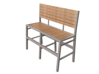 Bar Height Bench Matte Grey Frame Slat Back High Top Communal Bench
