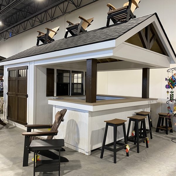 Bar Shed Gabled Roof and Two-Tone Farmhouse Pavilion