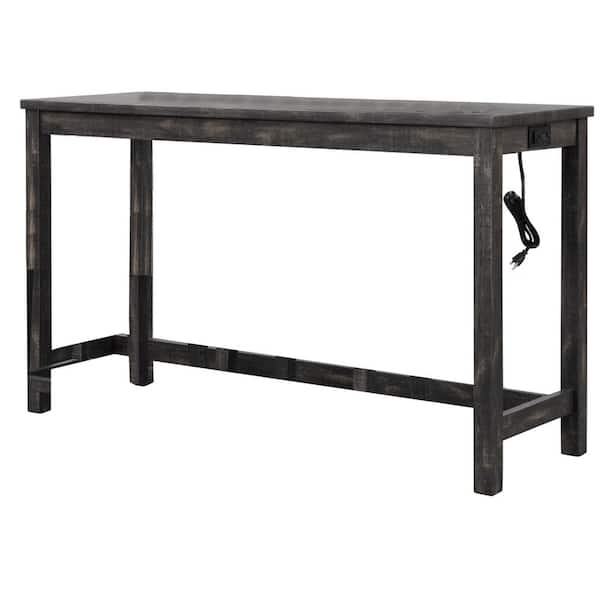 Bar Table: Charcoal Built In Outlets Power Outlet Bar Table