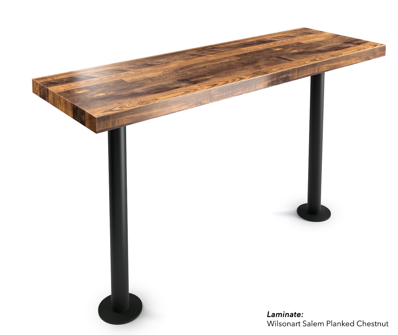 Bar Table featuring Bolt Down Base and Chestnut Top
