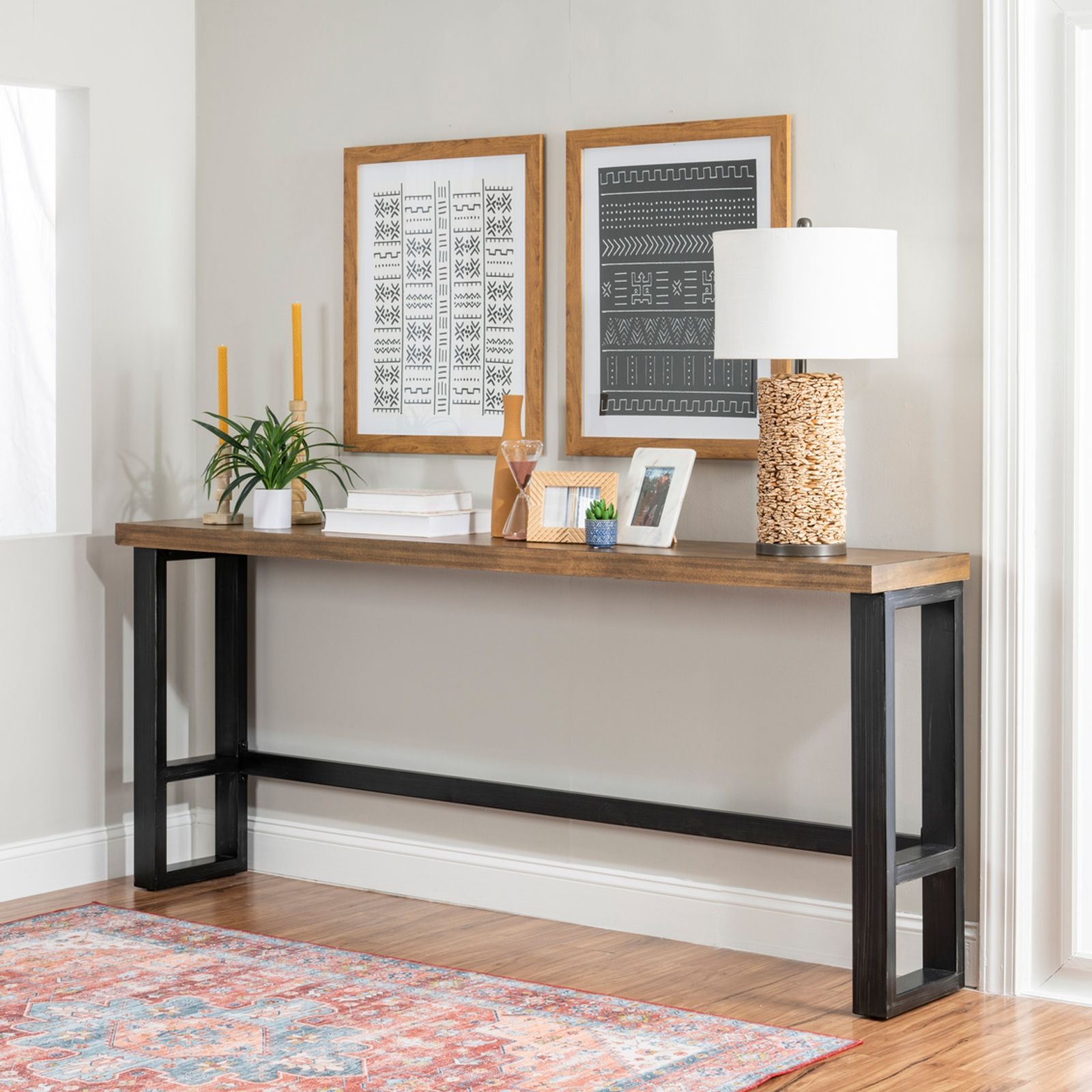 Bar Table Sled Legs Low Stretcher Narrow Wood Profile