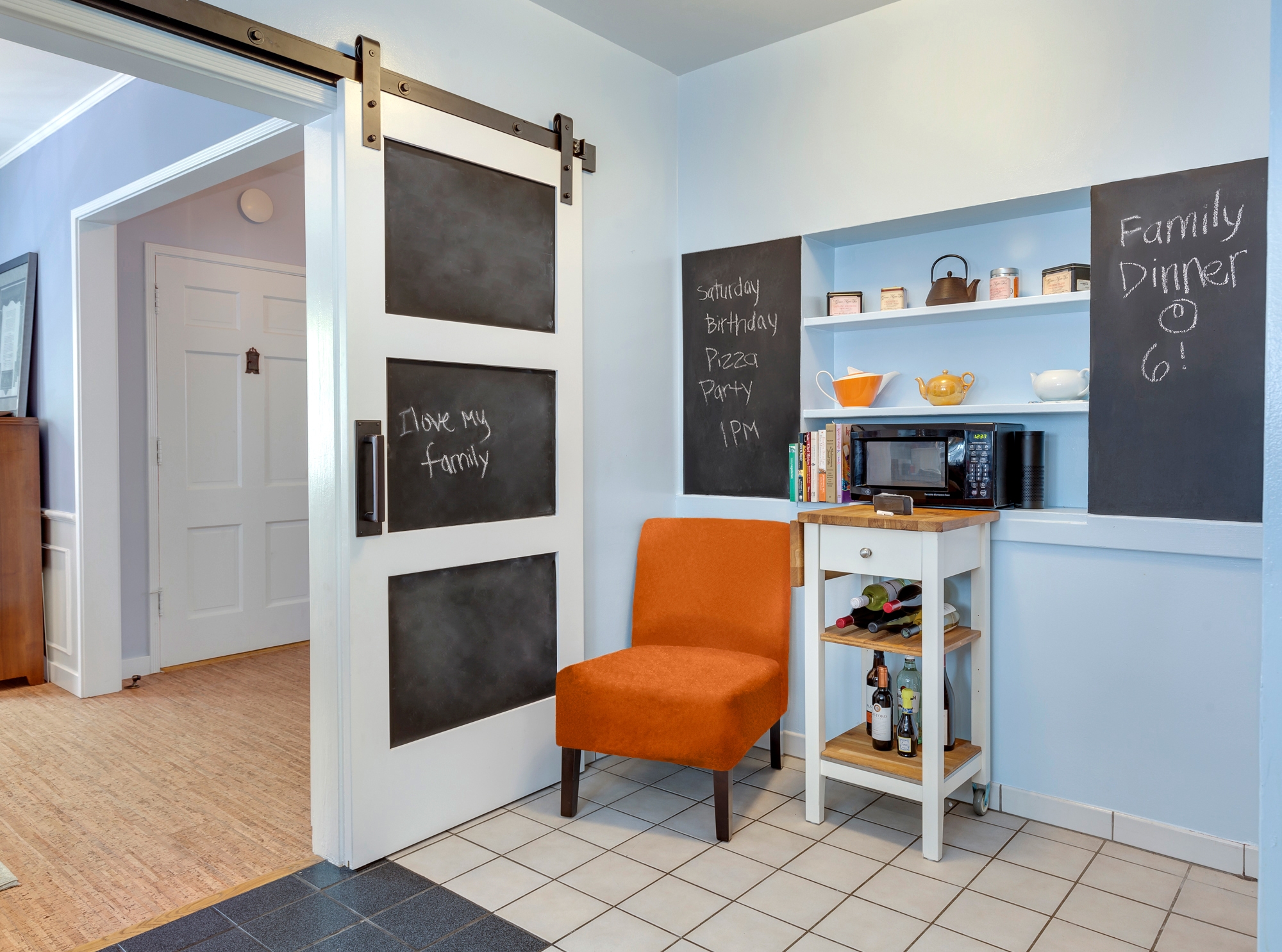 Barn Door Chalkboard Panels Functional Sliding Door Kit