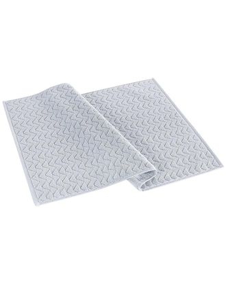 Bath Mat Chevron Texture Pale Gray Geometric Rug Set