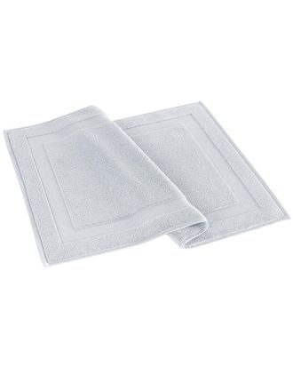 Bath Mat Inset Border Looped Pile Off White Spa Decor