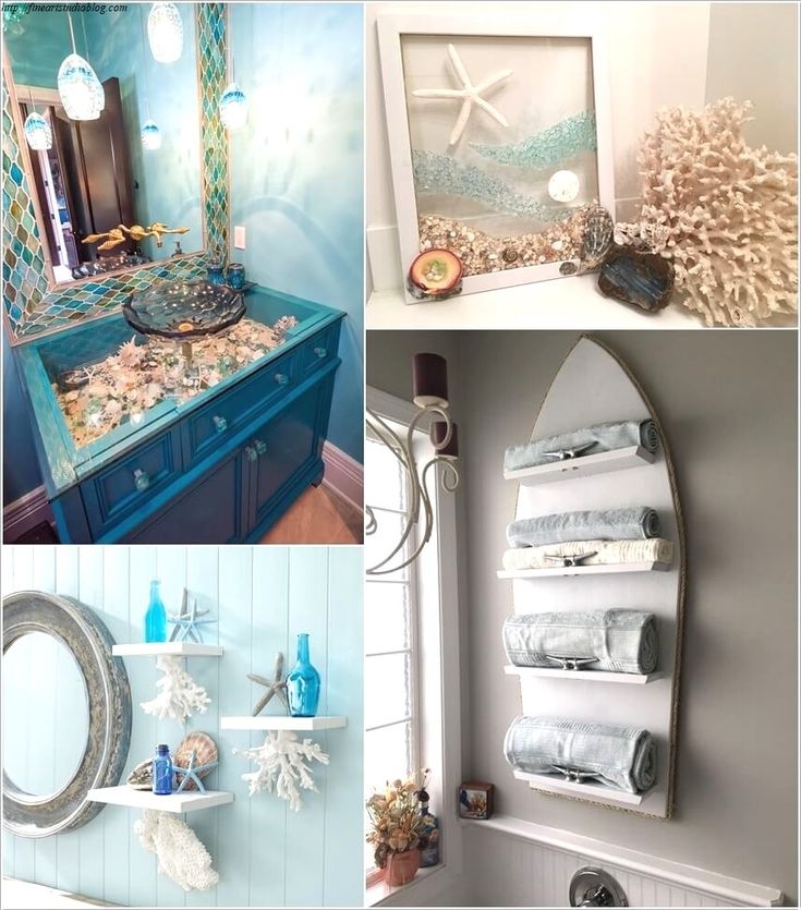 Bathroom Decor Seashell Vanity Top Nautical Hardware