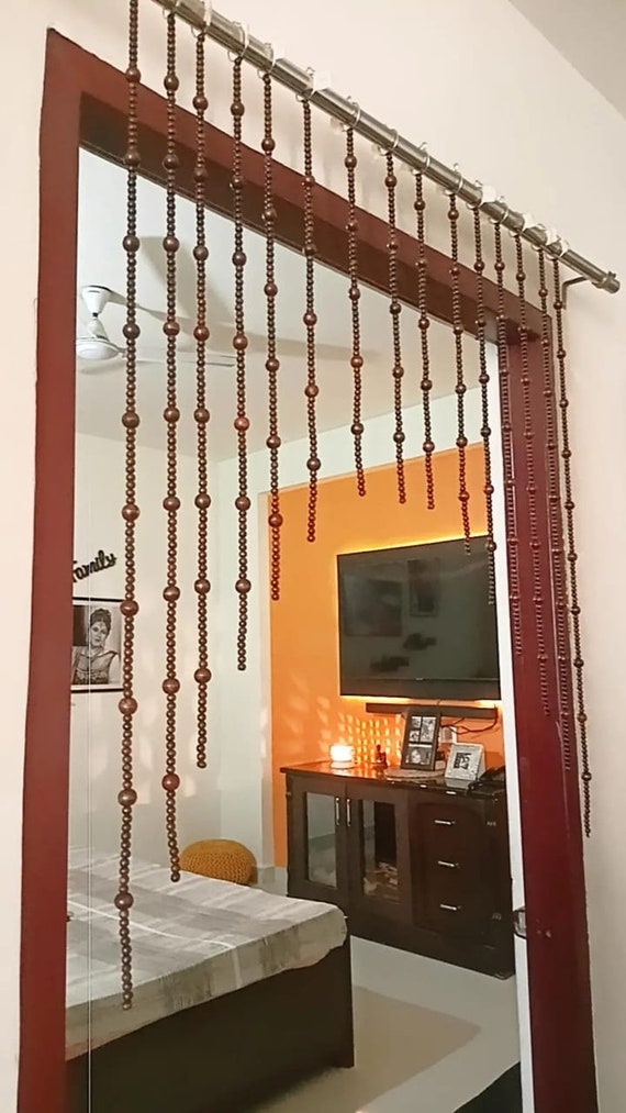 Beaded Curtain Arch Shape Wooden Beaded Doorway