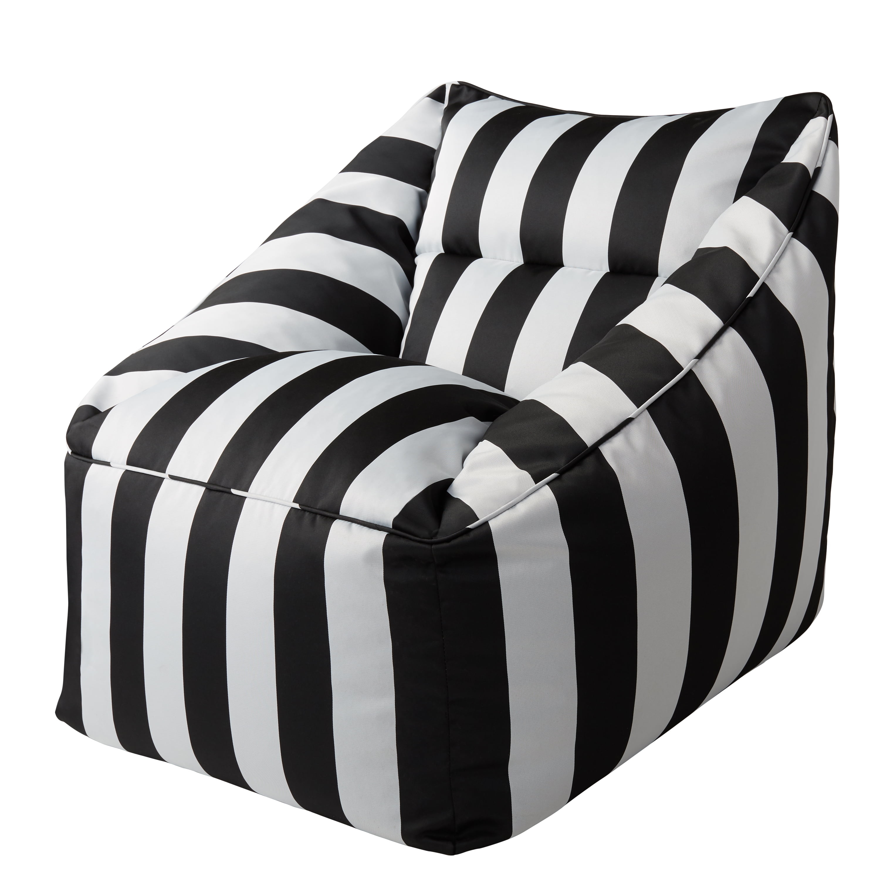 Bean Bag Chair Structured Silhouette Cabana Stripes