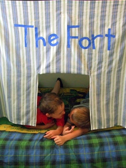 Bed Canopy Tent with Custom Lettering and Window Cutout