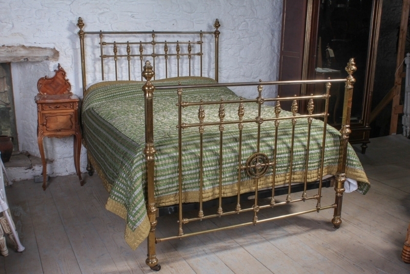 Bed Frame Antique King with Central Medallion Detail