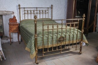 Bed Frame Antique King with Central Medallion Detail