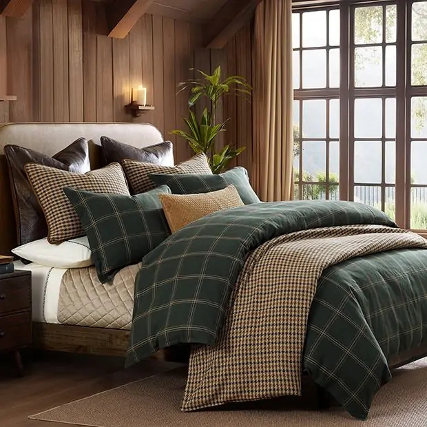 Green Plaid Comforter