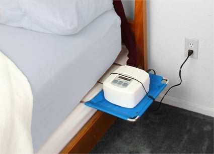 Bedside Shelf: Space Saving Nightstand Tray with Retention Strap