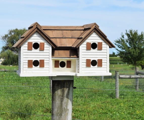 Birdhouse: Double Cottage Large Double Cottage Birdhouse