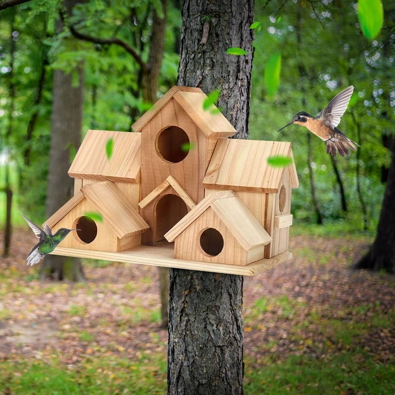 Birdhouse: Tiered Design Cottage Style Garden Decor
