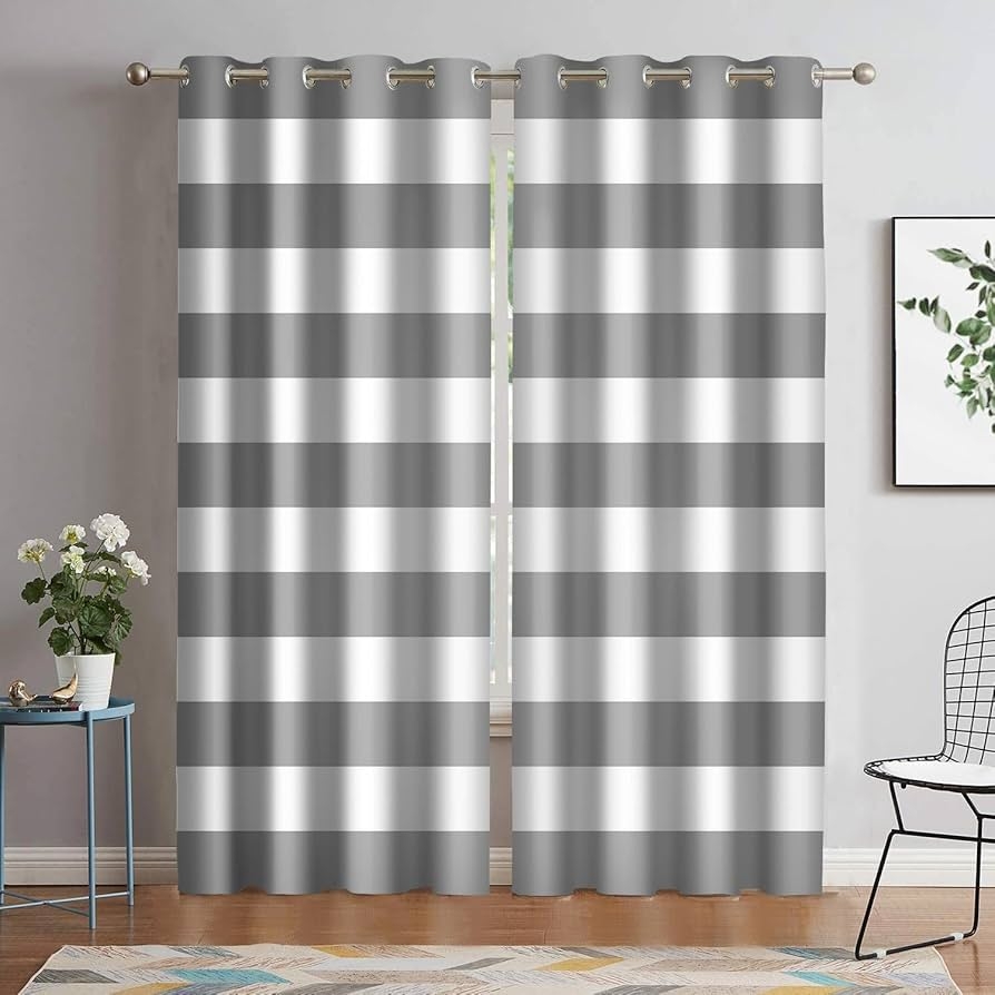 Blackout Curtains: Wide Gray Room Darkening Panels