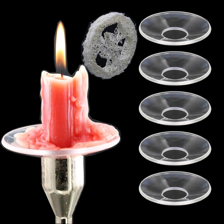 Bobeche Reinforced Glass Drip Catcher Clear Glass Drip Stopper