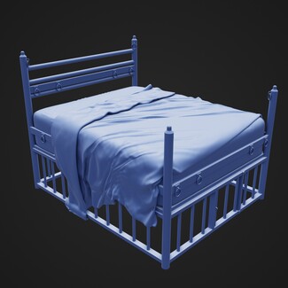 Bondage Bed: Industrial Bondage Bed Frame with Rings