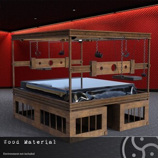 Bondage Bed: Industrial Cage Bed Frame with Cages