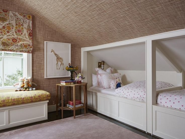 Built In Nook Bed Sloped Ceiling Integration Attic Design