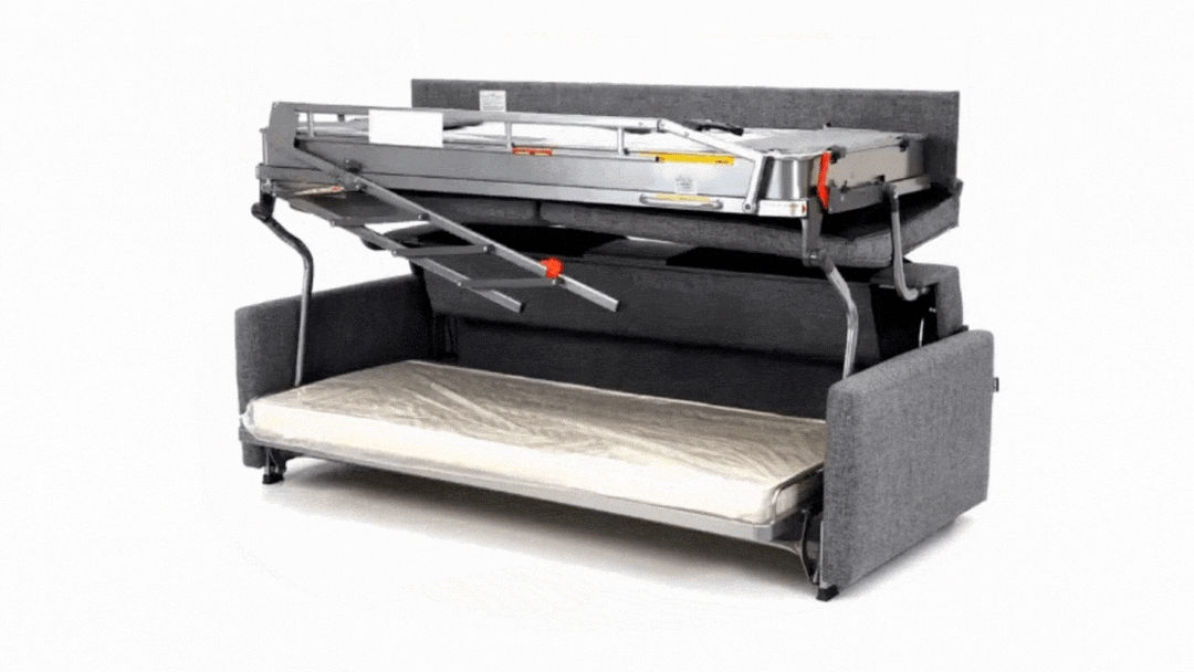 Bunk Bed Sleeper Sofa Compact 2 Seater Space Saving.