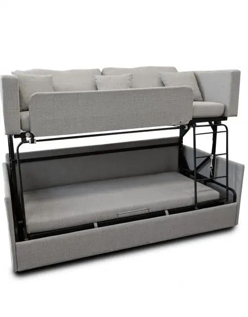 Bunk Bed Sofa Heather Grey Transformer Mechanism.