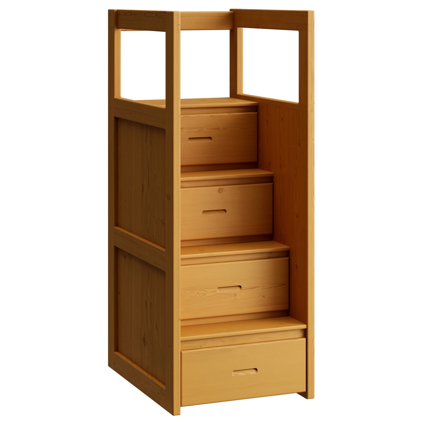 Bunk Bed Staircase Amber Wood High Safety Rails Steps