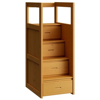 Bunk Bed Staircase Amber Wood High Safety Rails Steps