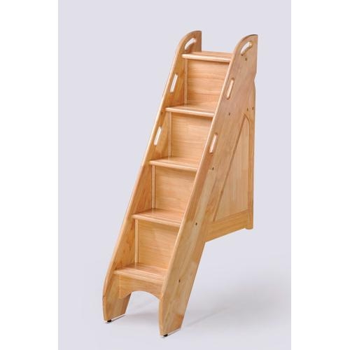Bunk Bed Stairs Natural Wood Four Step Climb Bed Stairs