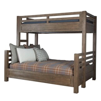 Bunk Bed Weathered Brown XL Twin Queen Bunk Bed Frame