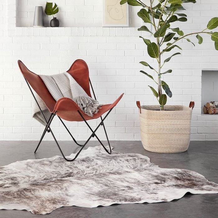 Butterfly Chair with Sling Seat and Industrial X Frame