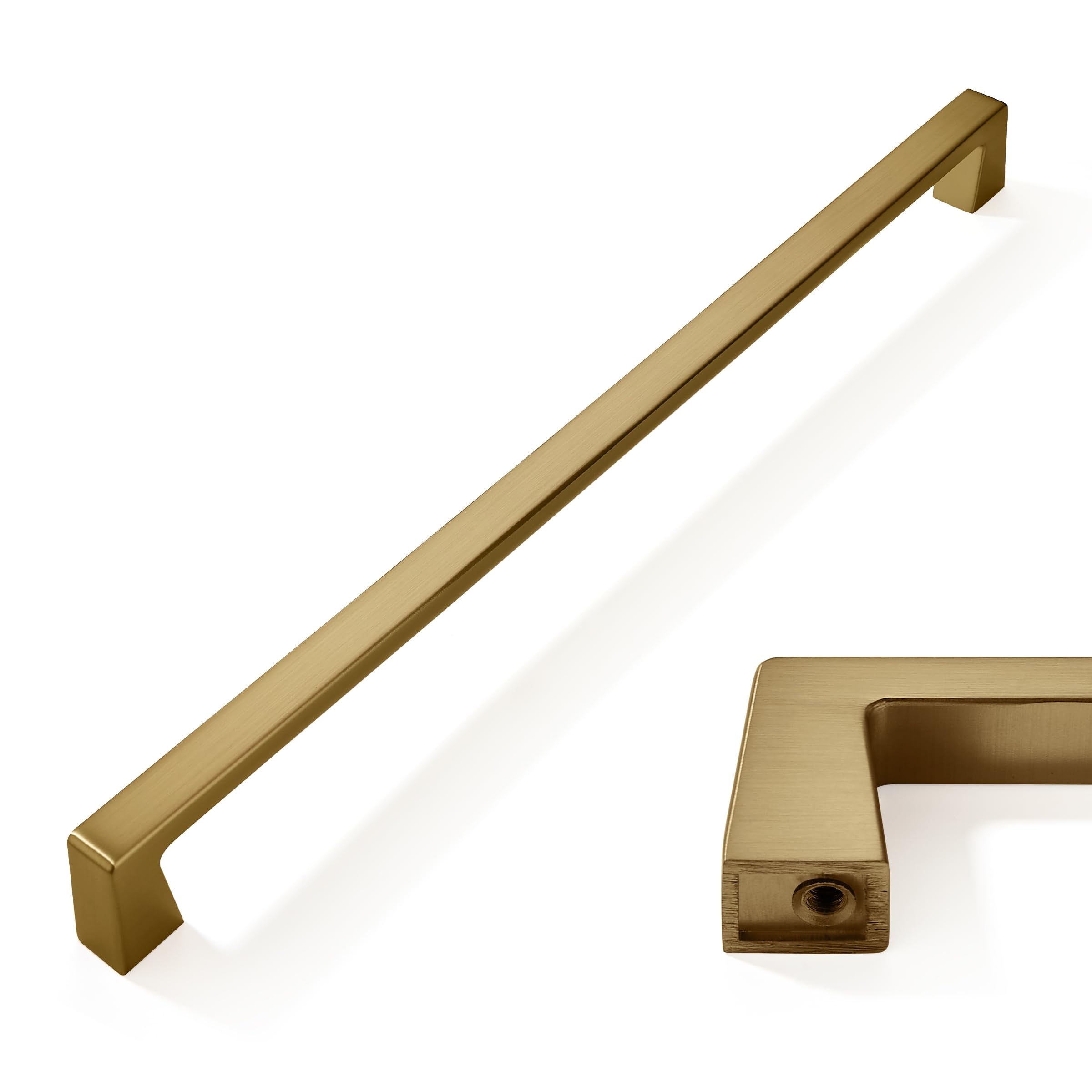 Cabinet Handle Rectangular Profile Brushed Slim Drawer Pulls