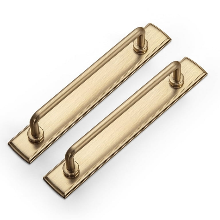 Cabinet Pull Integrated Backplate Vintage Transitional Bar Pulls