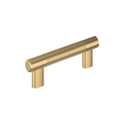 Cabinet Pull Knurled Texture Industrial Bar Handle Gold Hardware